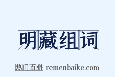 明藏组词是什么意思的图片